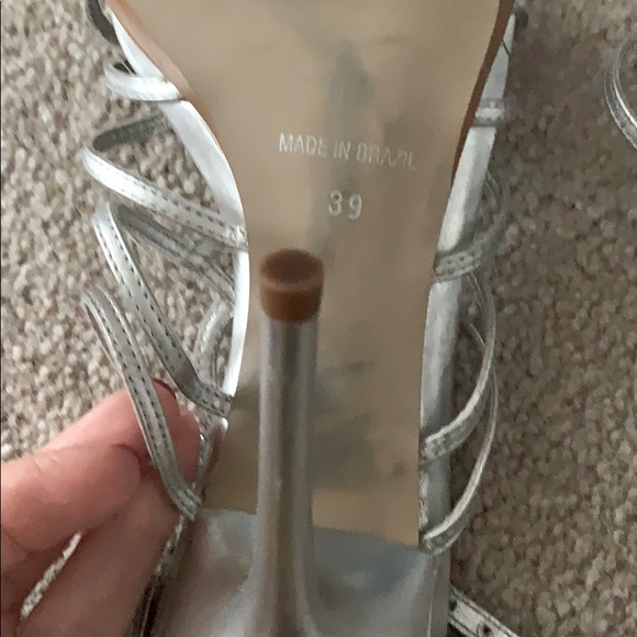Silver strappy heels - Picture 4 of 8